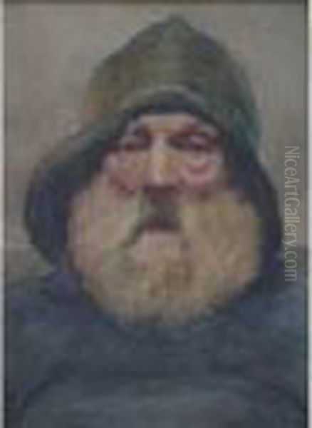 The Old Fisherman Oil Painting by William Langley