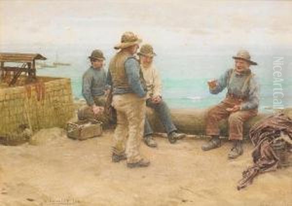 A Good Catch Oil Painting by William Langley