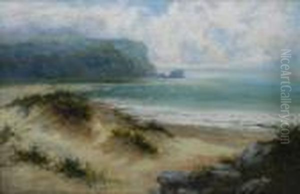 Sand Dunes On The Coast Oil Painting by William Langley