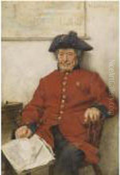 The Chelsea Pensioner Oil Painting by William Langley