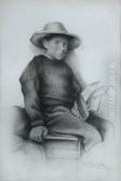 Study Of Anewlyn Sailor Boy Oil Painting by William Langley