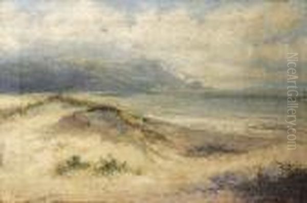 Deserted Beach Oil Painting by William Langley