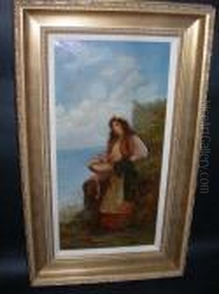 The Tambourine Girl Oil Painting by William Langley