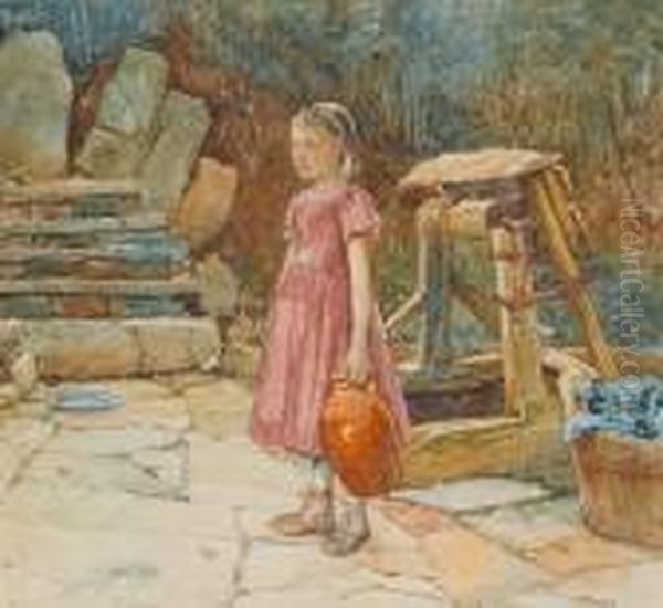 At The Well Oil Painting by William Langley