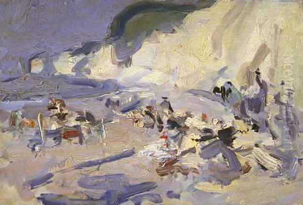 Berneval Oil Painting by Samuel John Peploe