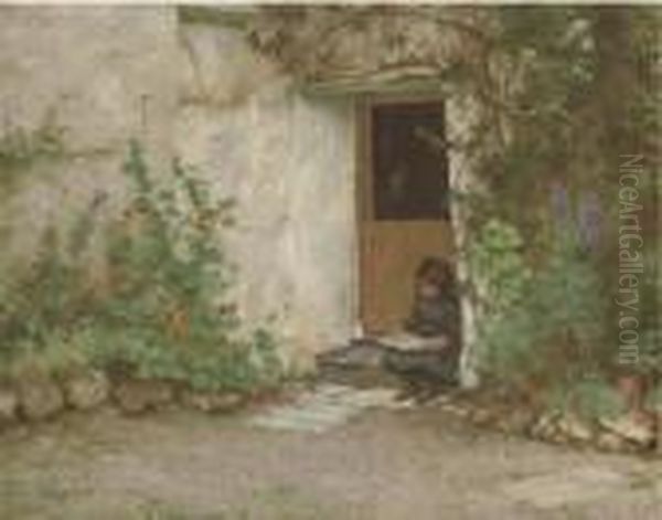 The Epps Door Oil Painting by William Langley