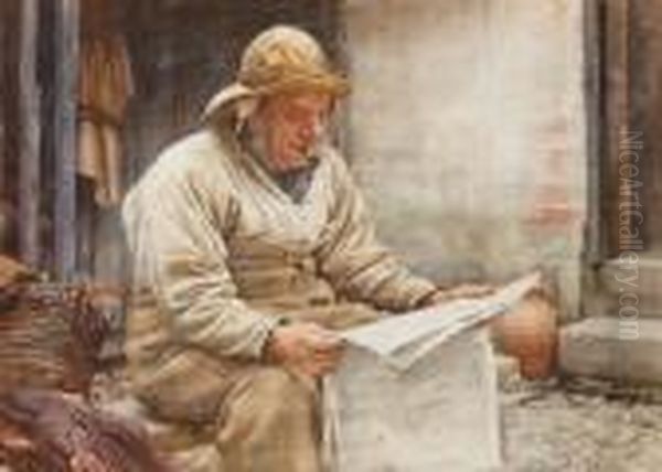 The Fisherman Oil Painting by William Langley