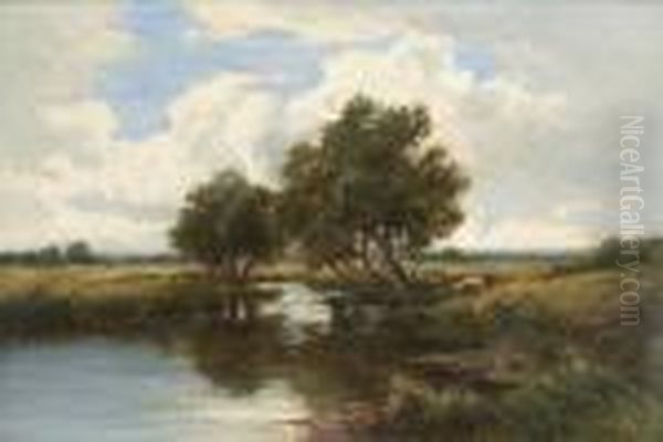 19. / 20. Jh Oil Painting by William Langley