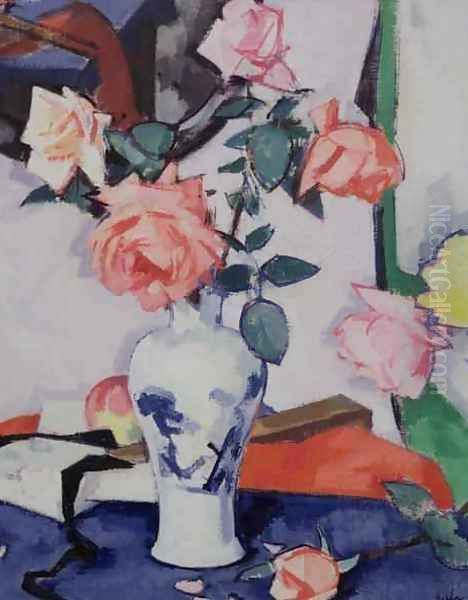 Roses Oil Painting by Samuel John Peploe