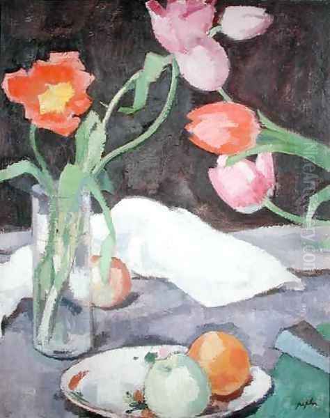 Tulips, 1927 Oil Painting by Samuel John Peploe