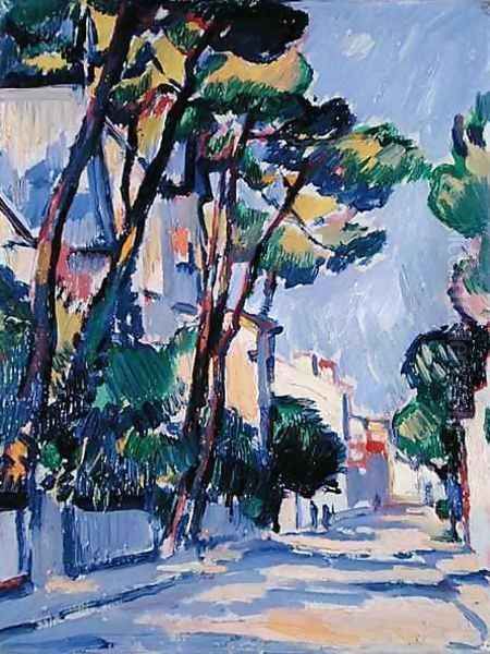 Street Scene, France, c.1911 Oil Painting by Samuel John Peploe