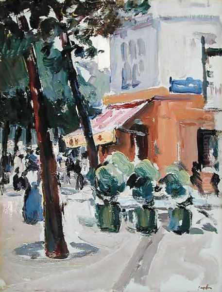 Luxembourg Gardens, Paris Oil Painting by Samuel John Peploe