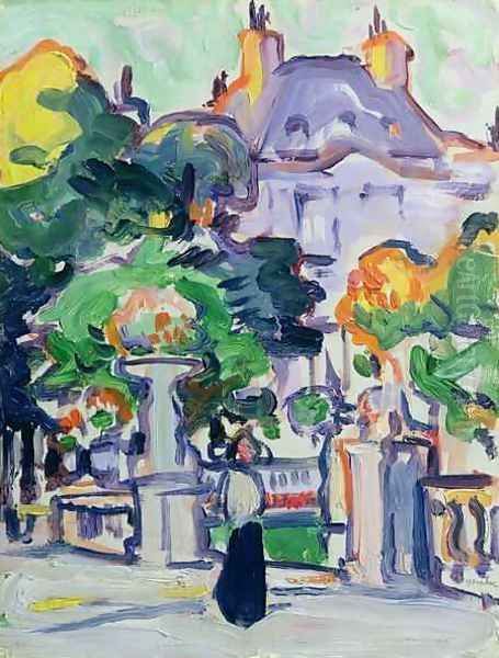 Luxembourg Gardens, c.1910 Oil Painting by Samuel John Peploe