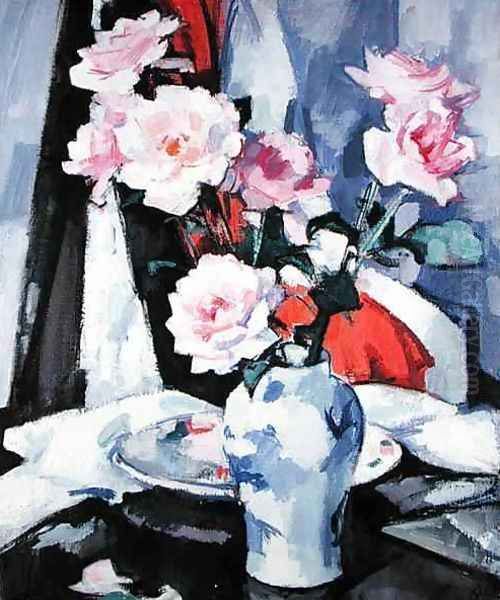 Roses, c.1922 Oil Painting by Samuel John Peploe