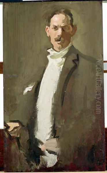 Self portrait, c.1900 Oil Painting by Samuel John Peploe