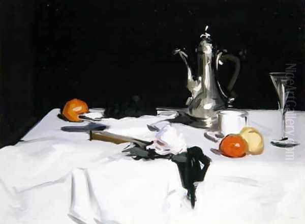 Still Life with Coffee Pot, c.1905 Oil Painting by Samuel John Peploe