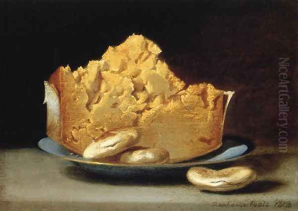 Cheese and Three Crackers Oil Painting by Raphaelle Peale