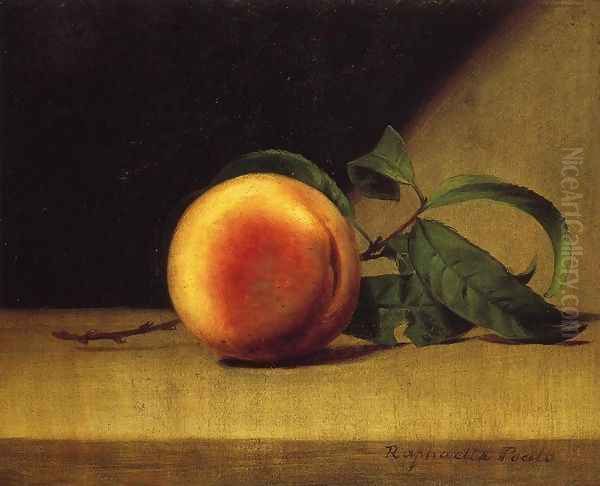 Still Life with Peach Oil Painting by Raphaelle Peale