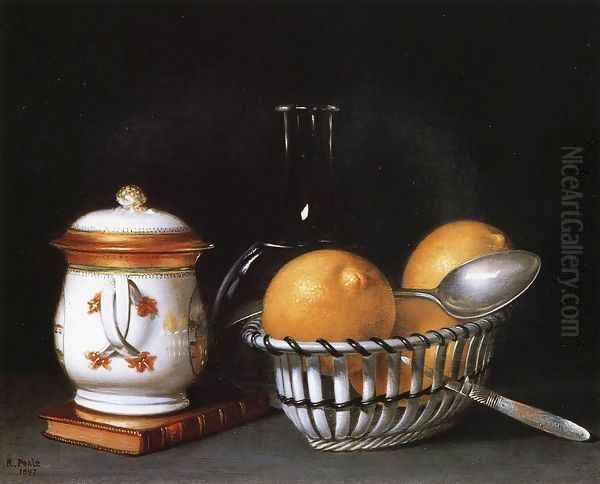 Lemons and Sugar 1822 Oil Painting by Raphaelle Peale