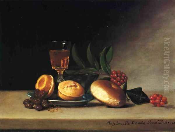 Still Life with Wine Glass Oil Painting by Raphaelle Peale