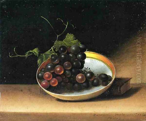 Still Life with Grapes and Dish Oil Painting by Raphaelle Peale