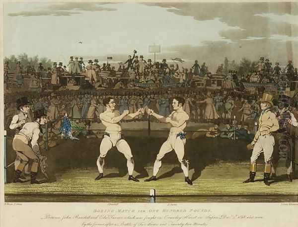 Boxing Match for One Hundred Pounds Oil Painting by James Pollard