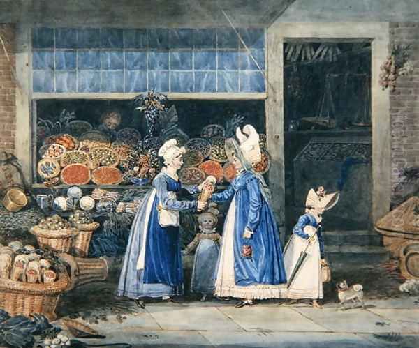 The Greengrocer Oil Painting by James Pollard