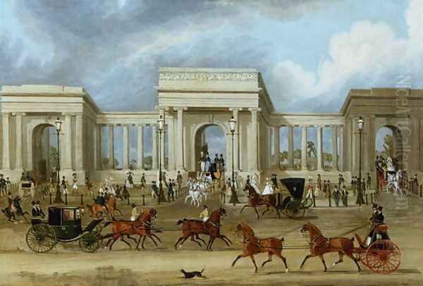 Hyde Park Corner Oil Painting by James Pollard