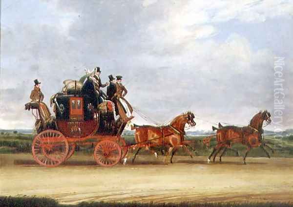 The Dover to London Mail Oil Painting by James Pollard