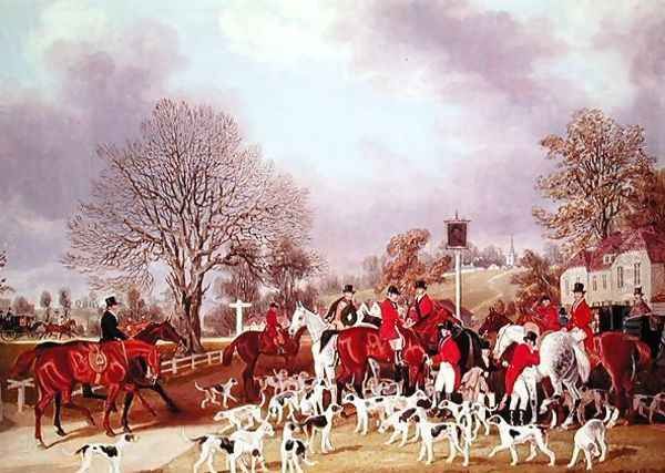 The Hertfordshire Hunt Oil Painting by James Pollard