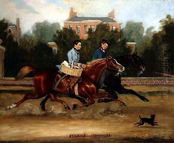 Stakes and Trotters, 1843 Oil Painting by James Pollard