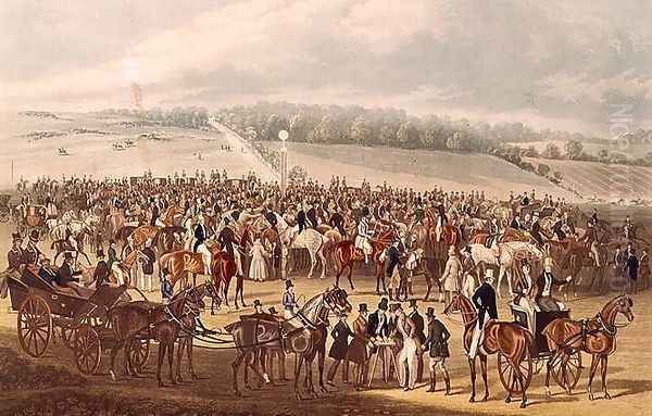 The Betting Post, Epsom, 1830 Oil Painting by James Pollard