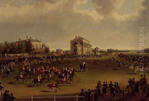 The Start of the St. Leger, 1830 Oil Painting by James Pollard