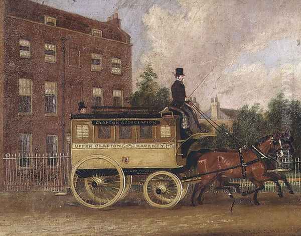 The Clapton Association Omnibus, 1853 Oil Painting by James Pollard