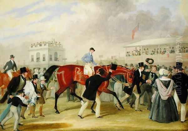 The Derby Pets- The Winner, 1842 Oil Painting by James Pollard