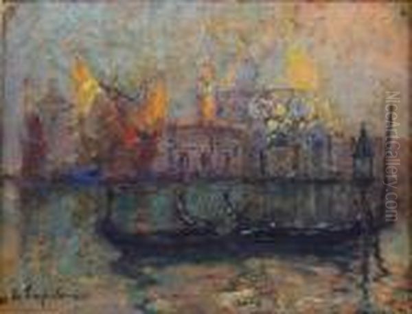 Gondoles A Venise by Georges Lapchine