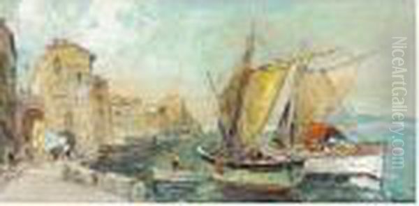 Mediterranean Port by Georges Lapchine