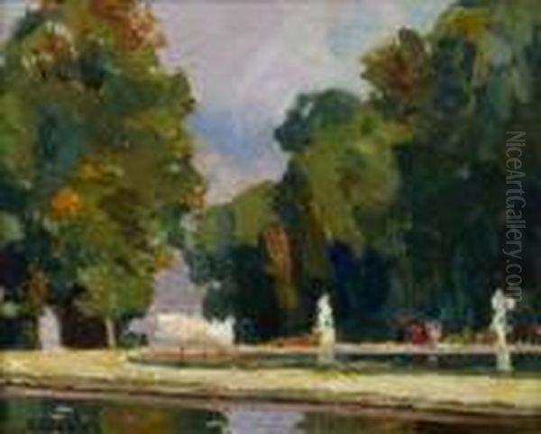 Le Parc De Saint-cloud Oil Painting by Georges Lapchine