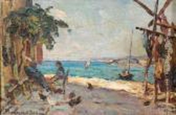 Martigues Oil Painting by Georges Lapchine