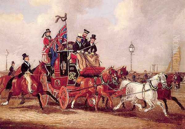 The Last Mail Leaving Newcastle, July 5, 1847 Oil Painting by James Pollard