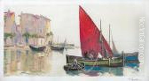 Martigues Oil Painting by Georges Lapchine