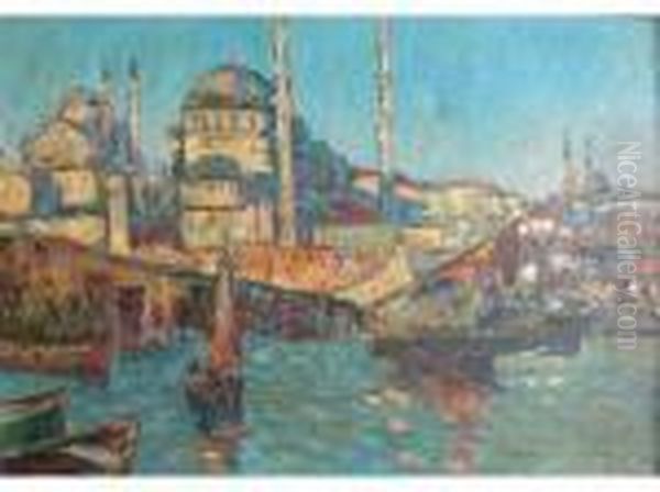 Constantinople Oil Painting by Georges Lapchine