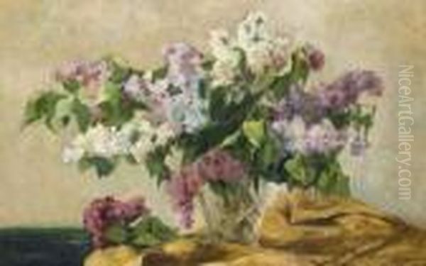 Branche De Lilas Oil Painting by Georges Lapchine