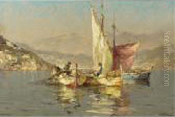 Sailing Oil Painting by Georges Lapchine