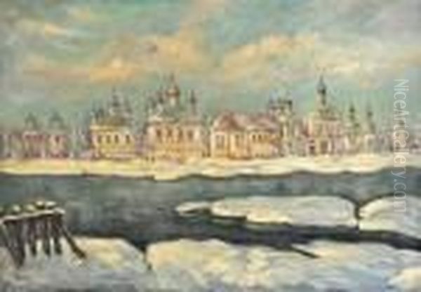 Ville Russe Sous La Neige by Georges Lapchine