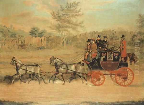 The London to Hastings Royal mail coach Oil Painting by James Pollard