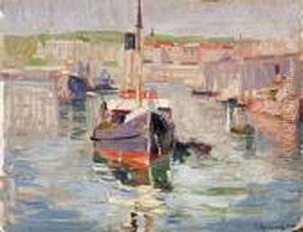 Le Port Des Martigues Oil Painting by Georges Lapchine