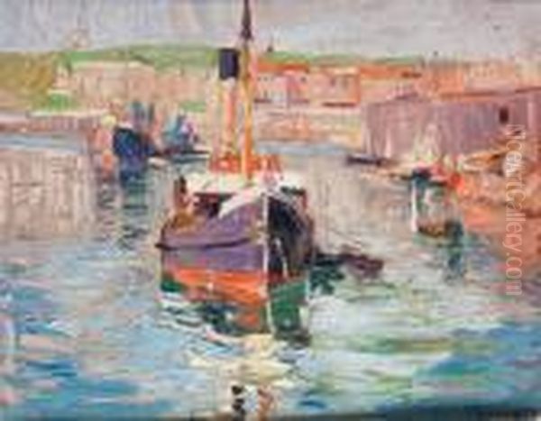 Le Port Oil Painting by Georges Lapchine