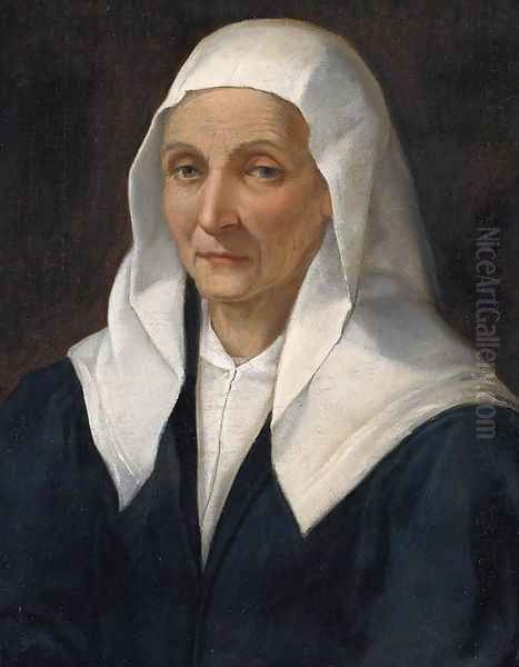 Portrait Of An Old Woman Oil Painting by Bartolomeo Passerotti