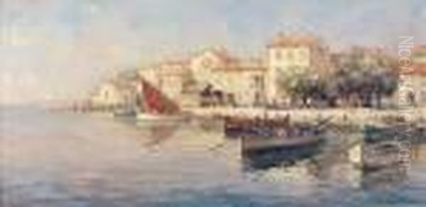 Les Martigues Oil Painting by Georges Lapchine